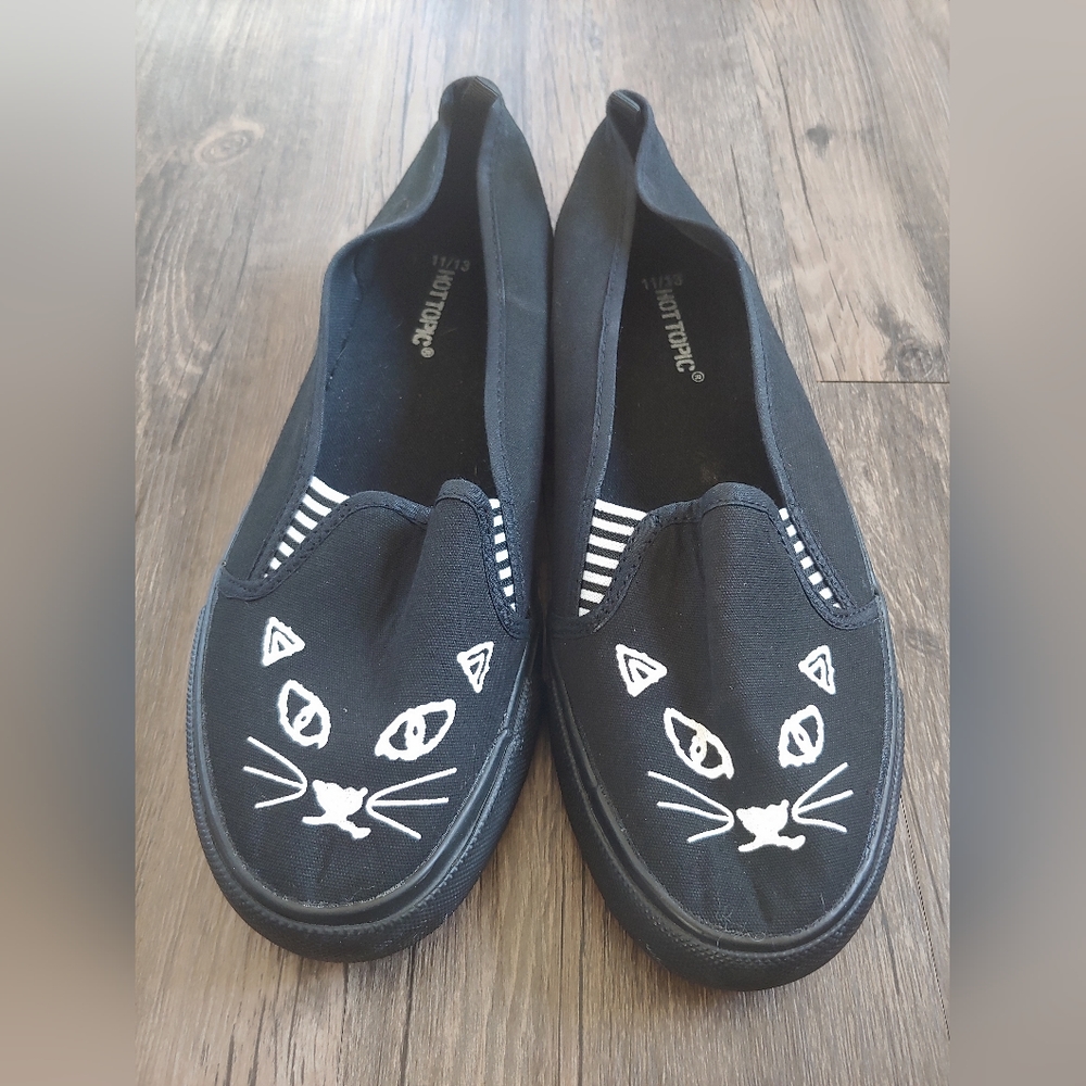 NEW - Cat Dad / Cat Mom Van Style Shoes - Men's 11 Women's 13 - Slip Ons